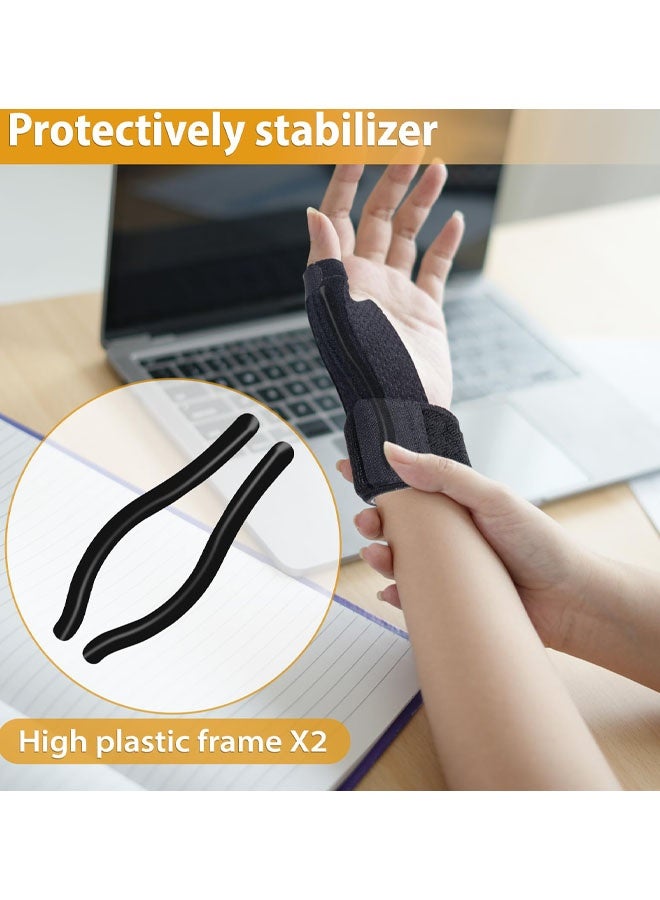 جبيرة تثبيت قابلة للعكس للإبهام والمعصم لعلاج إصبع الزناد، وتسكين الألم، والتهاب المفاصل، والتهاب الأوتار، والالتواء، ومتلازمة النفق الرسغي، قابلة للتهوية - Image 3